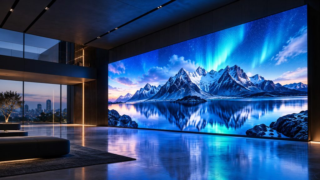 Concept ilustrativ Video-Wall 01 — Panoramă montană