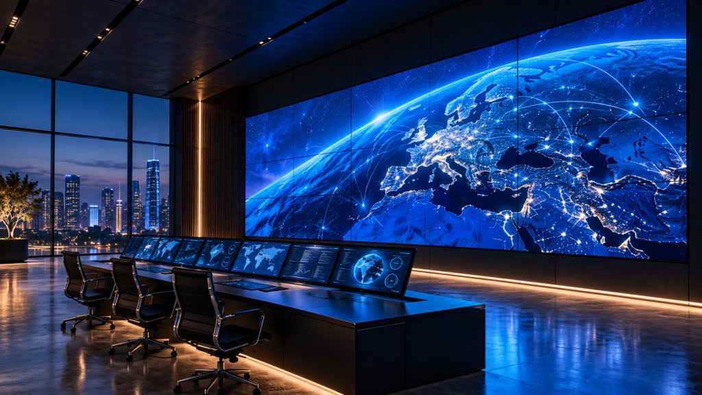 Concept ilustrativ Video-Wall 03 — Centru de control