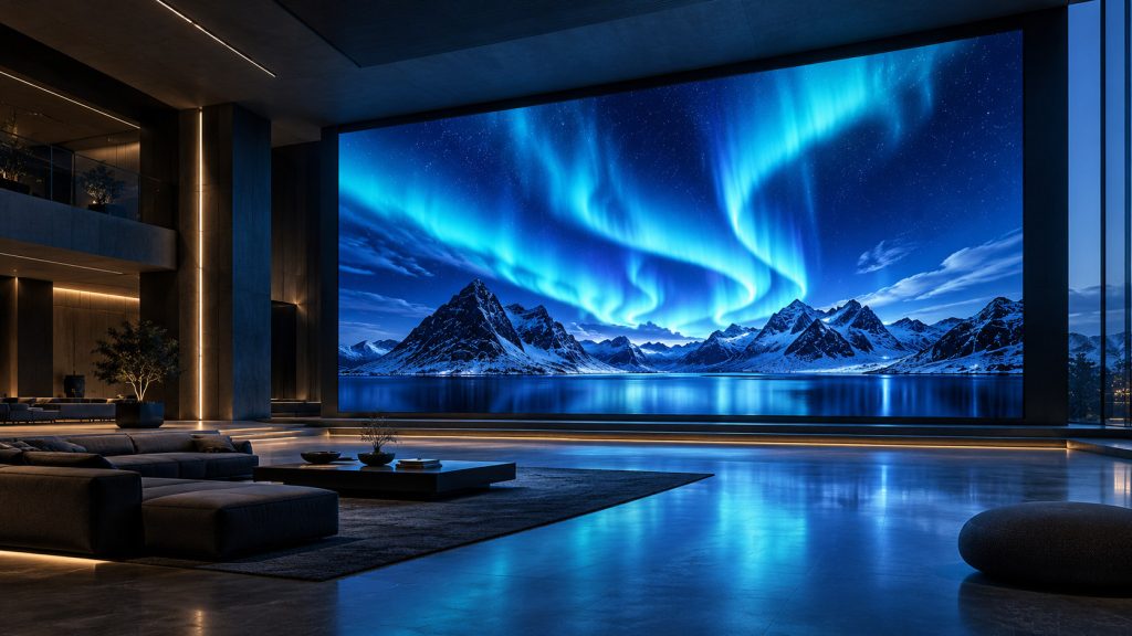 Concept ilustrativ Video-Wall 04 — Aurora panoramică